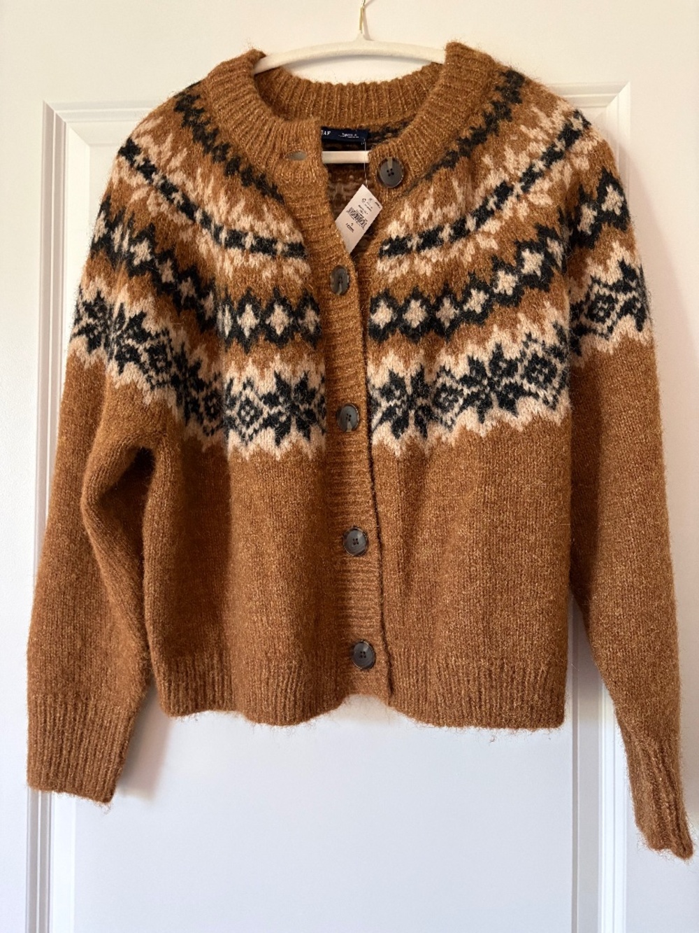 GAP Fuzzy Fair Isle Cardigan